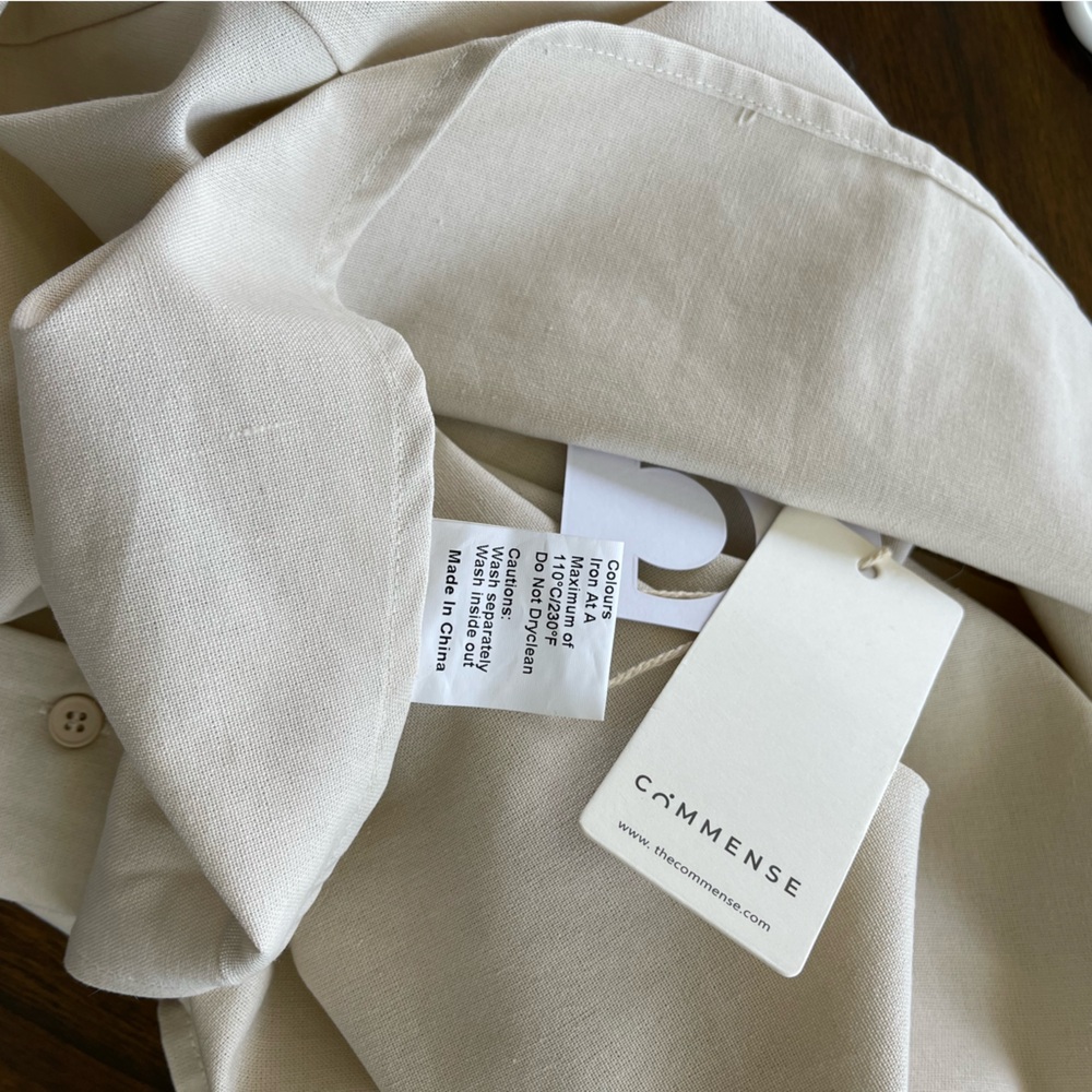 Nwt Commense Cotton & Linen Button-Front Knotted … - image 8